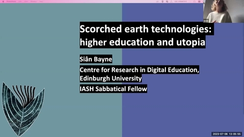 Thumbnail for Sian Bayne IASH seminar 2023