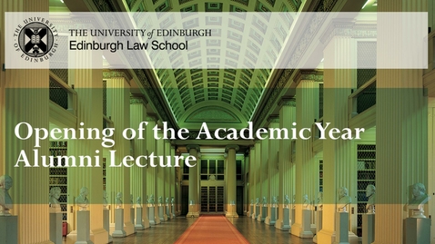 Thumbnail for entry Opening of the Academic Year Alumni Lecture 2022/23: Reckoning with Reparations