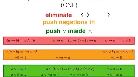 Thumbnail for entry CL - 11b - CNF by Boolean algebra