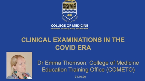 Thumbnail for entry Clinical Exams in Medicine in COVID-hit Malawi