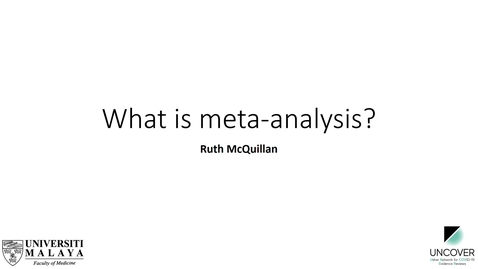 Thumbnail for entry SR course 1.2 - What is meta-analysis?