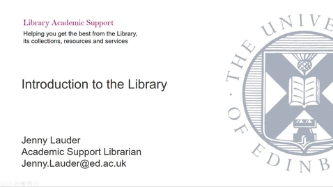 Thumbnail for COL - Introduction to the Library for Pre-Sessional Students