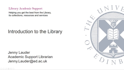 Thumbnail for entry COL - Introduction to the Library for Pre-Sessional Students