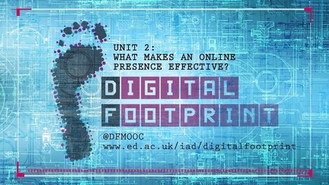 Thumbnail for Digital Footprint - Intro Week 2