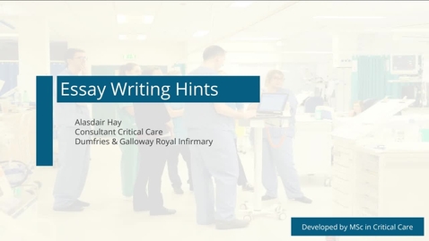 Thumbnail for Essay writing masterclass