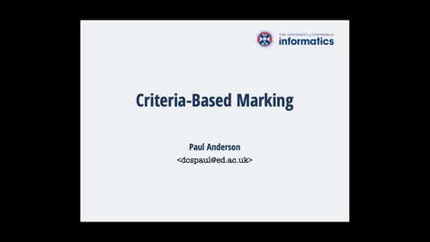 Thumbnail for Criteria-based marking