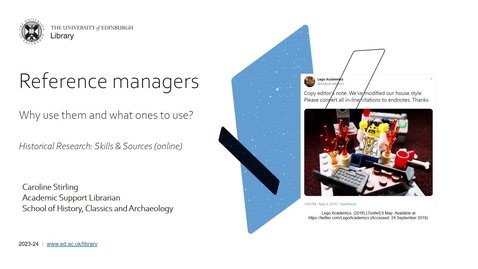 Thumbnail for Reference managers (Historical Research: Skills &amp; Sources)