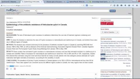 Thumbnail for Editing Wikipedia using Visual Editor: Part 2.2 Further practice with citations (DOI and Pubmed IDs)