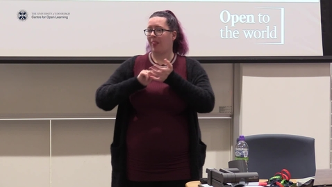 Thumbnail for AULC Keynote: Alison Hendry - British Sign Language at the University of Edinburgh and beyond