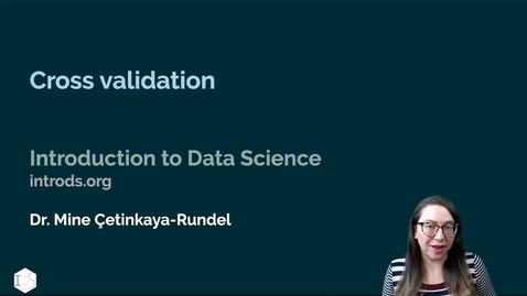 Thumbnail for entry IDS - Week 10 - 02 - Cross validation