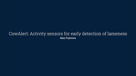 Thumbnail for Module 4: CowAlert - Activity sensors for early detection of lameness