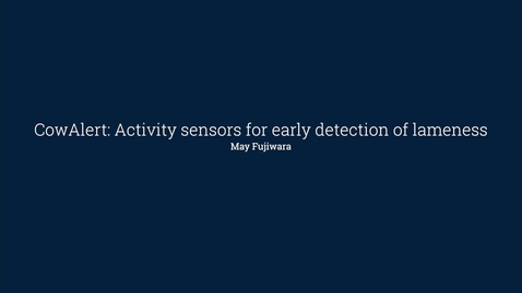 Thumbnail for entry Module 4: CowAlert - Activity sensors for early detection of lameness