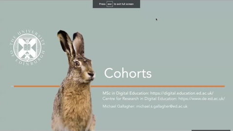 Thumbnail for MSc in Digital Education: Cohorts