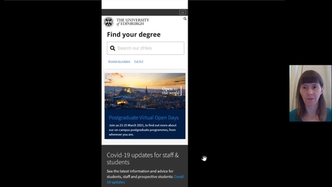 Thumbnail for Design Sprint 1 prototype walkthrough - Programme search - Degree Finder research and design