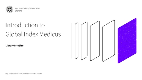 Thumbnail for Introduction to Global Index Medicus