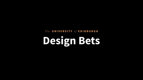 Thumbnail for entry Tobias Ahlin: Making Better Design Predictions with Design Bets