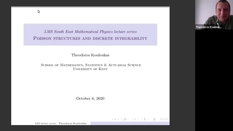 Thumbnail for entry South East Mathematical Physics Seminars: Theodoros Kouloukas (Lecture 1)