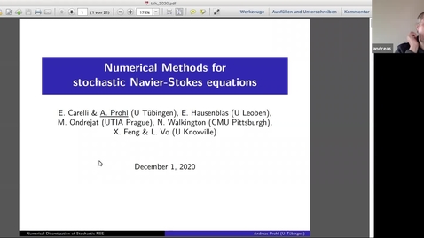 Thumbnail for One World Virtual Seminar Series - Stochastic Numerics and Inverse Problems: Andreas Prohl (Tübingen)