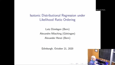 Thumbnail for entry Isotonic Distributional Regression under Likelihood Ratio Ordering - Lutz Duembgen 