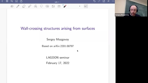 Thumbnail for entry LAGOON: Leicester Algebra and Geometry Open ONline - Sergey Mozgovoy