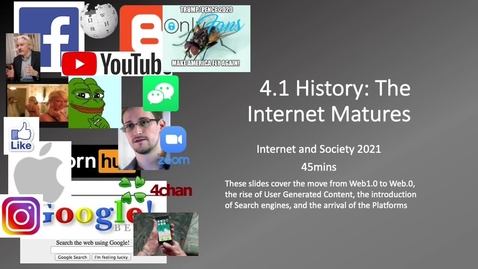 Thumbnail for entry 4. 1 History- The Internet Matures