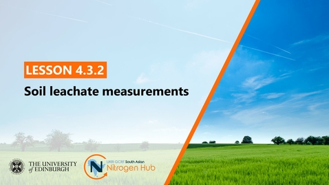 Thumbnail for entry 4.3.2 - Soil leachate measurements