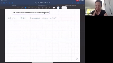Thumbnail for LAGOON: Leicester Algebra and Geometry Open ONline -Karin Baur (Leeds, UK and Graz, Austria)