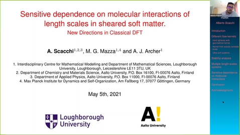 Thumbnail for entry Sensitive dependence on molecular interactions of length scales in sheared soft matter - Alberto Scacchi