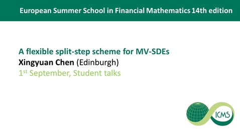 Thumbnail for Xingyuan Chen, student talks