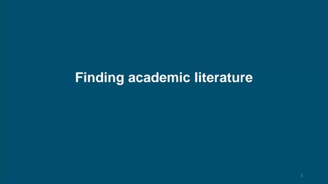 Thumbnail for entry Finding Academic Literature _PGR CAHSS_20220126