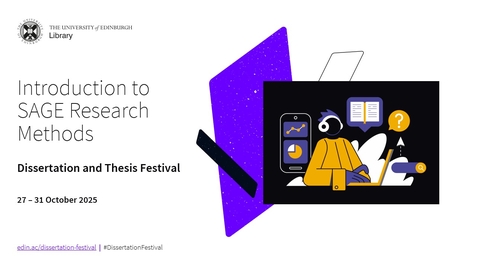 Thumbnail for Introduction to SAGE Research Methods (Dissertation and Thesis Festival)
