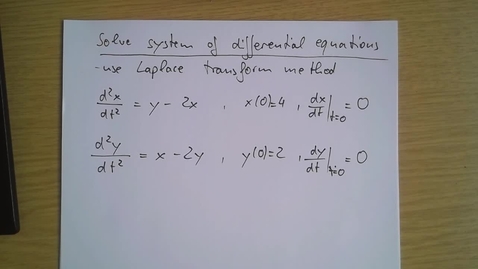 Thumbnail for Exercise sheet Laplace transform 3: Question 1ii worked example