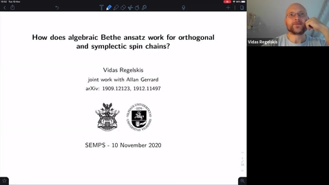 Thumbnail for entry South East Mathematical Physics Seminars: Vidas Regelskis