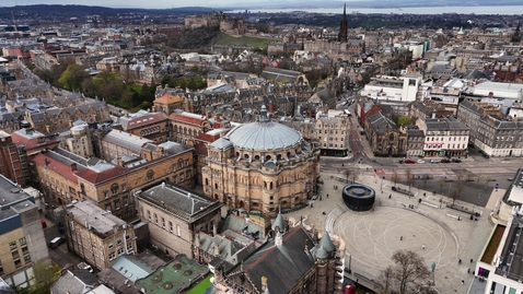 Thumbnail for Drone McEwan Hall Bristo Sq circle side