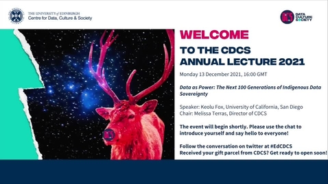 Thumbnail for entry CDCS Annual Lecture 2021