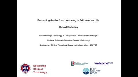 Thumbnail for entry Preventing Deaths from Self-Poisoning in Sri Lanka and the UK