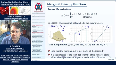 Thumbnail for entry Topic 28: Marginal Distributions and Densities (PETARS, Chapter 5)