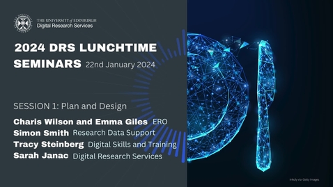 Thumbnail for entry 2024 DRS LUNCHTIME SEMINARS - Session 1 - Digital Research Services