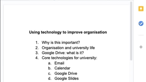 Thumbnail for Organising your studies with Google Drive