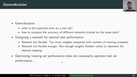 Thumbnail for entry MLP Lecture 04 - Clip 02 - Generalisation
