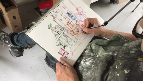 Thumbnail for 05 colour pen drawings week 1: IFP Introduction to Art and Design Practice.