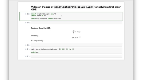 Thumbnail for Solving Differential Equations in Python: First order ODEs with solve_ivp