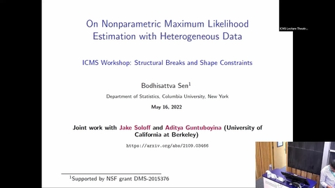 Thumbnail for entry Multivariate, Heteroscedastic Empirical Bayes via Nonparametric Maximum Likelihood - Bodhisattva Sen 