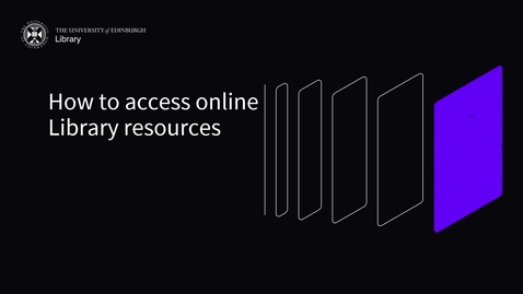 Thumbnail for How to access online Library resources