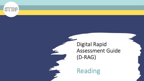 Thumbnail for entry STEP D-Rag Reading assessment_Taster video