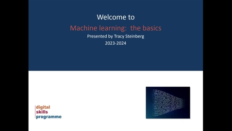 Thumbnail for entry Machine learning - the basics