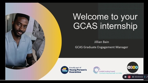 Thumbnail for Welcome to your GCAS internship