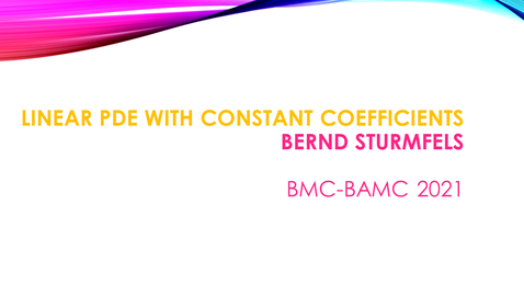 Thumbnail for BMC BAMC 2021 Bernd Sturmfels