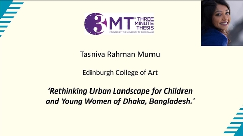 Thumbnail for 3MT Final 2024 - Tasniva Rahman Mumu