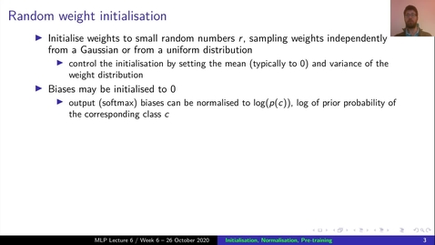 Thumbnail for entry MLP Lecture 06 - Clip 02 - Weight Initialization